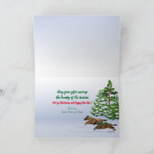 Pet Tervuren Dogs Pulling Sleigh. Gefluste feestda Feestdagen Kaart (Binnen)