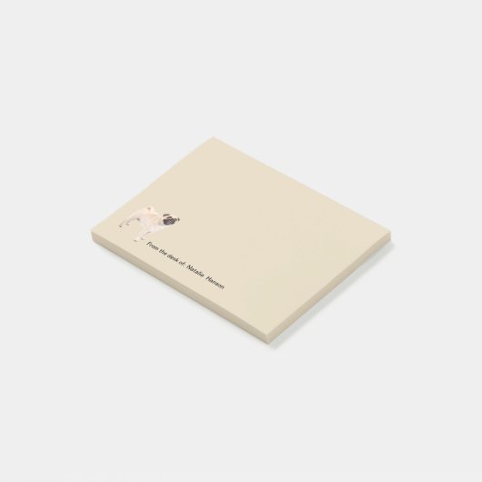 Pet Theme Pug Dog Post-it® Notes (Schuin)