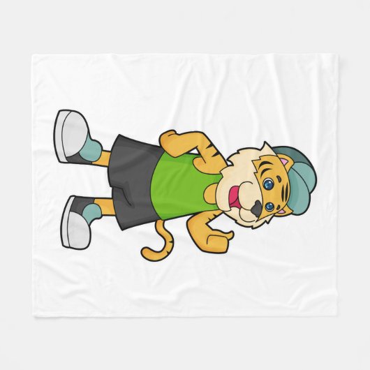 Pet Tiger Fleece Deken (Voorkant (Horizontaal))