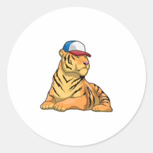 Pet Tiger Ronde Sticker