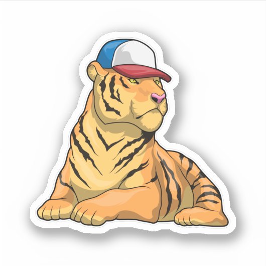 Pet Tiger Sticker (Voorkant)