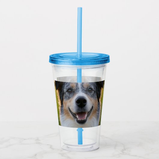 Pet toevoegen Foto aanpassen Acryl Drinkbeker (Voorkant)