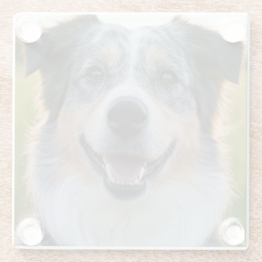 Pet toevoegen Foto aanpassen Glazen Onderzetter (Achterkant)