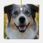 Pet toevoegen Foto aanpassen Keramisch Ornament (Achterkant)