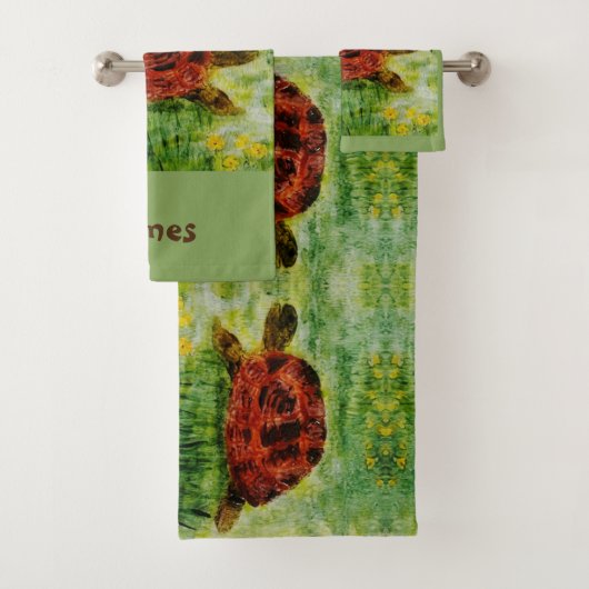 Pet Tortoise Personalized Bad Handdoek (Insitu)