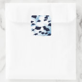 Pet Toss Afstuderen Square Vierkante Sticker (Tas)