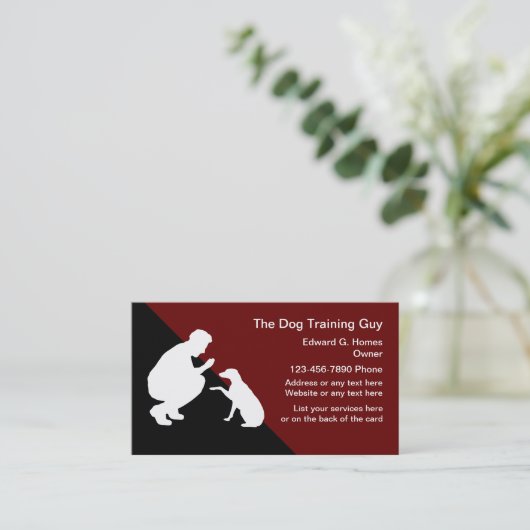 Pet Training Services Visitekaartje (Staand voorkant)