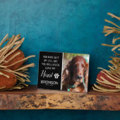 Pet Tribute | Herdenking van de hond Keepslag Fotoplaat (Zijkant)