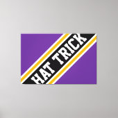 PET TRICK Fun Athletic Bold Paarse Zwarte Strepen Canvas Afdruk (Voorkant)