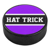 PET TRICK Leuk Helder Paarse Wit Zwart Strepen Hockey Puck (3/4)