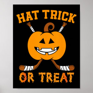 Pet Trick or treat Fun Ice Hockey Halloween Costum Poster
