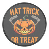 Pet Trick or treat Spooky Halloween ijshockey Hockey Puck (Voorkant)