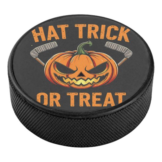 Pet Trick or treat Spooky Halloween ijshockey Hockey Puck (3/4)