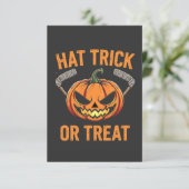 Pet Trick or treat Spooky Halloween ijshockey Kaart (Staand voorkant)