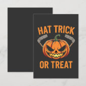 Pet Trick or treat Spooky Halloween ijshockey Kaart (Voorkant / Achterkant)
