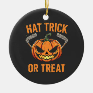 Pet Trick or treat Spooky Halloween ijshockey Keramisch Ornament