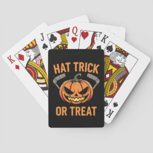 Pet Trick or treat Spooky Halloween ijshockey Pokerkaarten