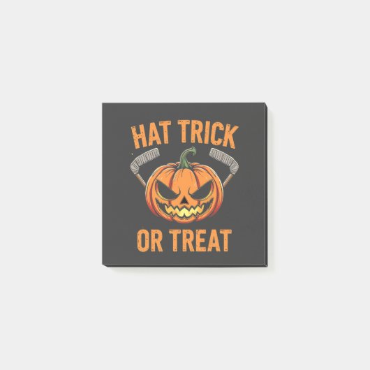 Pet Trick or treat Spooky Halloween ijshockey Post-it® Notes (Voorkant)