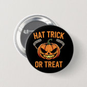 Pet Trick or treat Spooky Halloween ijshockey Ronde Button 5,7 Cm (Voorkant /achterkant)