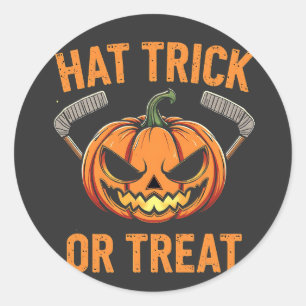 Pet Trick or treat Spooky Halloween ijshockey Ronde Sticker