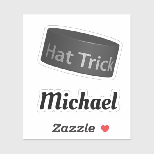 Pet Trick Puck met aangepaste naam Sticker (Vel)