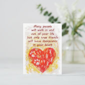 Pet true vriend quote briefkaart (Staand voorkant)