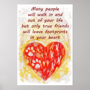 Pet true vriend quote poster