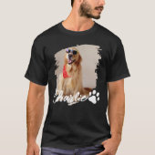 Pet Typograpy Simple Modern Custom Dog Photo Name  T-shirt (Voorkant)