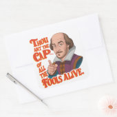 Pet van alle dwazen - Shakespeareaanse belediging Vierkante Sticker (Envelop)