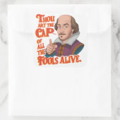 Pet van alle dwazen - Shakespeareaanse belediging Vierkante Sticker (Tas)