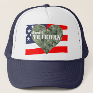 Pet van Camouflage Heart Proud Veterans