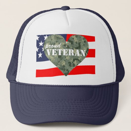 Pet van Camouflage Heart Proud Veterans (Voorkant)