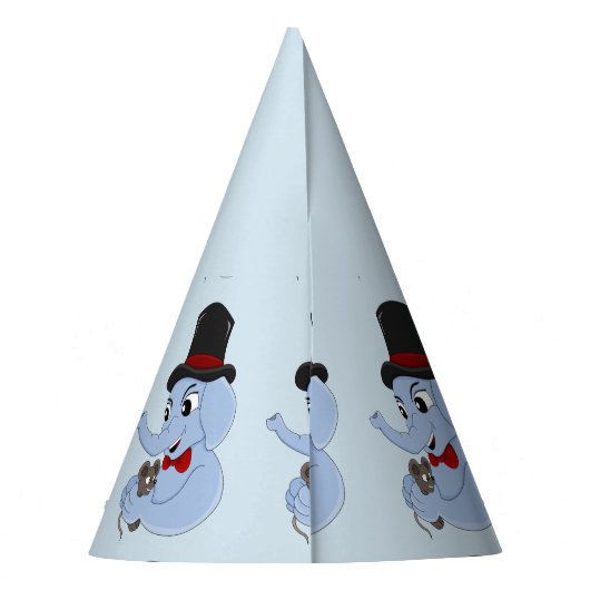 Pet van cartoon van de kleine olifant feesthoedjes (Achterkant)