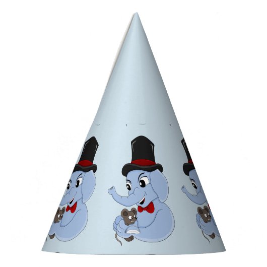 Pet van cartoon van de kleine olifant feesthoedjes (Links)