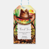 Pet van Cowboy Baby shower Cadeaulabel (Voorkant)