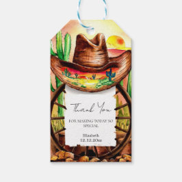 Pet van Cowboy Baby shower Cadeaulabel