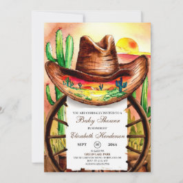 Pet van Cowboy Baby shower Kaart