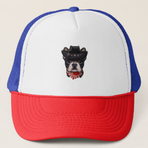 Pet van cowboy en vlag Franse bulledog voor Honden