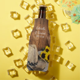 Pet van cowboy, zonnebloemen, Westerne bruiloft va Flesjeskoeler