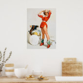 Pet van Cowgirl Poster (Keuken)