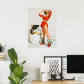 Pet van Cowgirl Poster (Thuiskantoor)