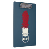 Pet van de Band met de veren Monogrammen Klembord (Rechts)