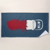 Pet van de Band met de veren Monogrammen Strandlaken (Voorkant)