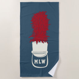 Pet van de Band met de veren Monogrammen Strandlaken