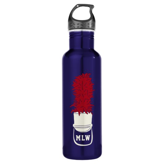 Pet van de Band met de veren Monogrammen Waterfles (Voorkant)