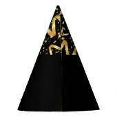 Pet van de Black and Gold Confetti Party Feesthoedjes (Achterkant)