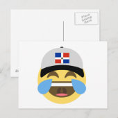 Pet van de Dominicaanse Republiek Laughing Emoji Briefkaart (Voorkant / Achterkant)
