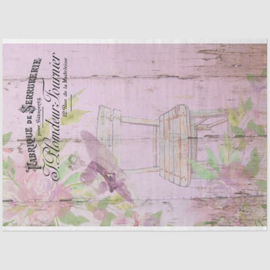 Pet van de Franse voorjaarsmoerastuin Tissuepapier (Voorkant)