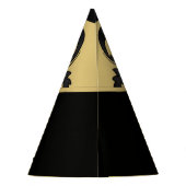 Pet van de gouden zwarte gouden Damask Motif Party Feesthoedjes (Achterkant)
