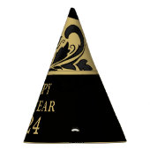 Pet van de gouden zwarte gouden Damask Motif Party Feesthoedjes (Rechts)